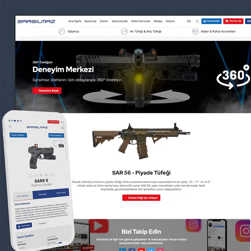 Sarsılmaz kurumsal web projesi